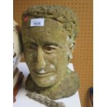 A Stoneware Bust and gargoyle