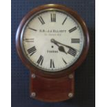 G.B. & J.J. Elliott _ A Mahogany Cased Drop Pendulum Wall Clock with a chain driven single fusee