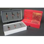 Two W Britain (Britains) Scots Guards Band Sets, 40201 - Sgt. Trombone, Sgt. Clarinet, Sgt. Cornet