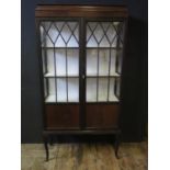 A Mahogany Glazed Display Cabinet, 175x89cm