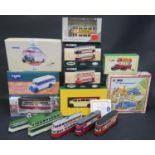 Fourteen Corgi Classics / Original Omnibus Buses, Coaches, Trams etc. some boxed. Plus one EFE.