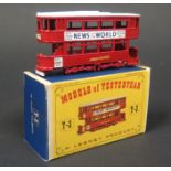 A Matchbox Models of Yesteryear Y3-1-17 1907 'E'-class Tramcar in Red, white roof, closed access
