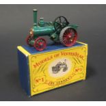 A Matchbox Models of Yesteryear Y-1-1-13A? Allchin Traction Engine Dark Green Body, copper smoke box