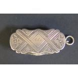 A Victorian Silver Vinaigrette with chased decoration, Birmingham 1859, Aston & Son, 41mm without