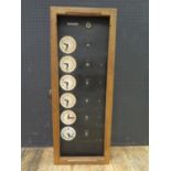 A SYNCHRONOME 24v Six Dial Control Panel, 86cm tall