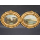 A Pair of 19th Century Oils, 25x18cm, framed & glazed