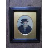 KWR 1912, Half Length Portrait of Gentleman, 10.5 x 9cm, framed & glazed