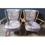 A Pair of Ercol Armchairs. Need new webbing