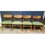 A Set of Four 1960's Parker Knoll Style Teak Dining Chairs