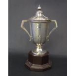 A George V Silver Presentation Trophy on stand, Birmingham 1932, W.N Ltd, 107g, 15cm overall height