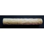 A 19th Century Chinese Carved Ivory Bodkin or Needle Case, 11.5cm