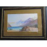 C. Leslie 1807 (1835-1890), Mountainous Scene, watercolour, 48.5x29cm, framed & glazed