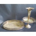 A Leviathan Plate Table Centrepiece Epergne (39cm) and galleried oval tray