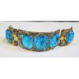 An Enamel and Glass Mounted Bracelet