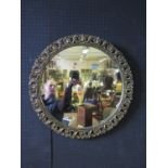 An Aisonea Gilt Framed Circular Wall Mirror, 56cm diam.