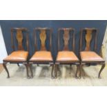A Set of Four Queen Anne Style Chairs