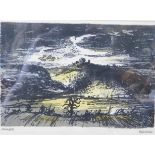 John Piper (1903-1992), "Stonesfield Oxfordshire", lithograph, 18x12.5cm, framed & glazed