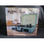 A Bush Classic Teal Turntable Appears New In Box & Unused