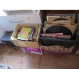 A Large Selection of 78rpm Records, LPs and Singles including ABBA, Scott Joplin, The Dubliners,