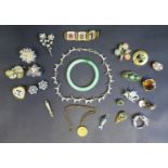 A Selection of Costume Jewellery including paste brooch and micro mosaic