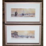 A Pair of Ray Balkwill Exe Estuary Pencil Signed Limited Edition Prints, framed & glazed