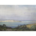 Frank McKelvey RHA RUA, Coastal Scene, oil on board, 42x29cm, original frame with William Rodman &