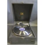 An His Master's Voice Wind Up Gramophone