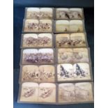 A Collection of 12 Boer War Photographic Stereoscope Cards, 11 Siege of Port Arthur, 11 The