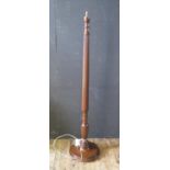 A Heavy Mahogany Standard Lamp