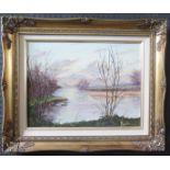 F. Priestley, The Exe at Upexe, oil on canvas, 39x29cm, framed