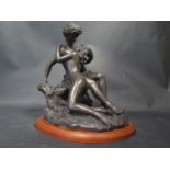 A Bronzed Erotic Sculpture, 26cm high