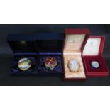Two Staffordshire, Alstor and Royal Worcester Enamel Boxes