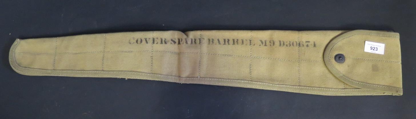 An M9 30 Caliber Spare Barrel Canvas Sleeve