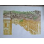 Cassell, Limited Edition Coloured Lithographic Print 32/99, Street Scene, Signed, 60 x 40cm, F&G