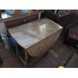 An Elm Gate Leg Table, 75.5(l)x116(w)x67.5(h)cm