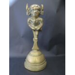 A Victorian Brass Lincolnshire Imp Doorstop, 39.5cm