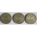 Three America Dollars _ 1880, 1882 and 1891 (unauthenticated)