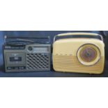 A Vintage BUSH Radio and Hitachi TRK-5030E Radio