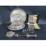 A Selection of Silver Plate including entree dish