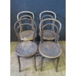 A Set of Four Bentwood Chairs