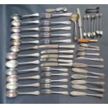 A Selection of Silver Plated Bead Pattern Cutlery etc
