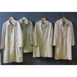 A Burberrys' Gent's Coat, approx. 46". Collar worn, A Burberrys' Coat, approx. size 44". Some