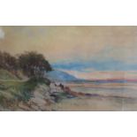 W.J. Wadham (1863-1950), Coastal scene, watercolour, 53x33cm, framed & glazed