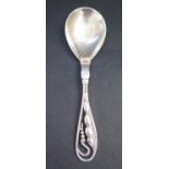 A Georg Jensen Peapod Design No.42 Spoon, 35.5g, c. 15cm