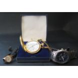 A Gent's CITIZEN Eco-Drive Wristwatch (running), ladies ORIS (A/F) and Carronade gold plated