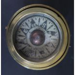 A Brass Gimbal Compass, c. 17cm wide