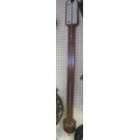 A 19th Century Mahogany Cased Stick Barometer by Abraham & Co. of 20 Lord St. Liverpool with ivory