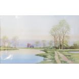 Nick Grant (20th Century British), Clumber Park near Worksop, watercolour, signed and dated verso,