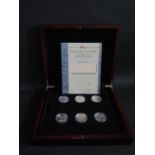 The Royal Mint _ The History of The Royal Navy Collection. A boxed set (no. 5536) of 18 silver