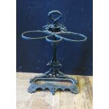 A Victorian Style Cast Iron Stick Stand, 50cm wide